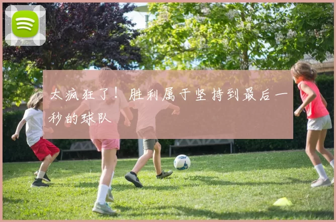 太疯狂了！胜利属于坚持到最后一秒的球队